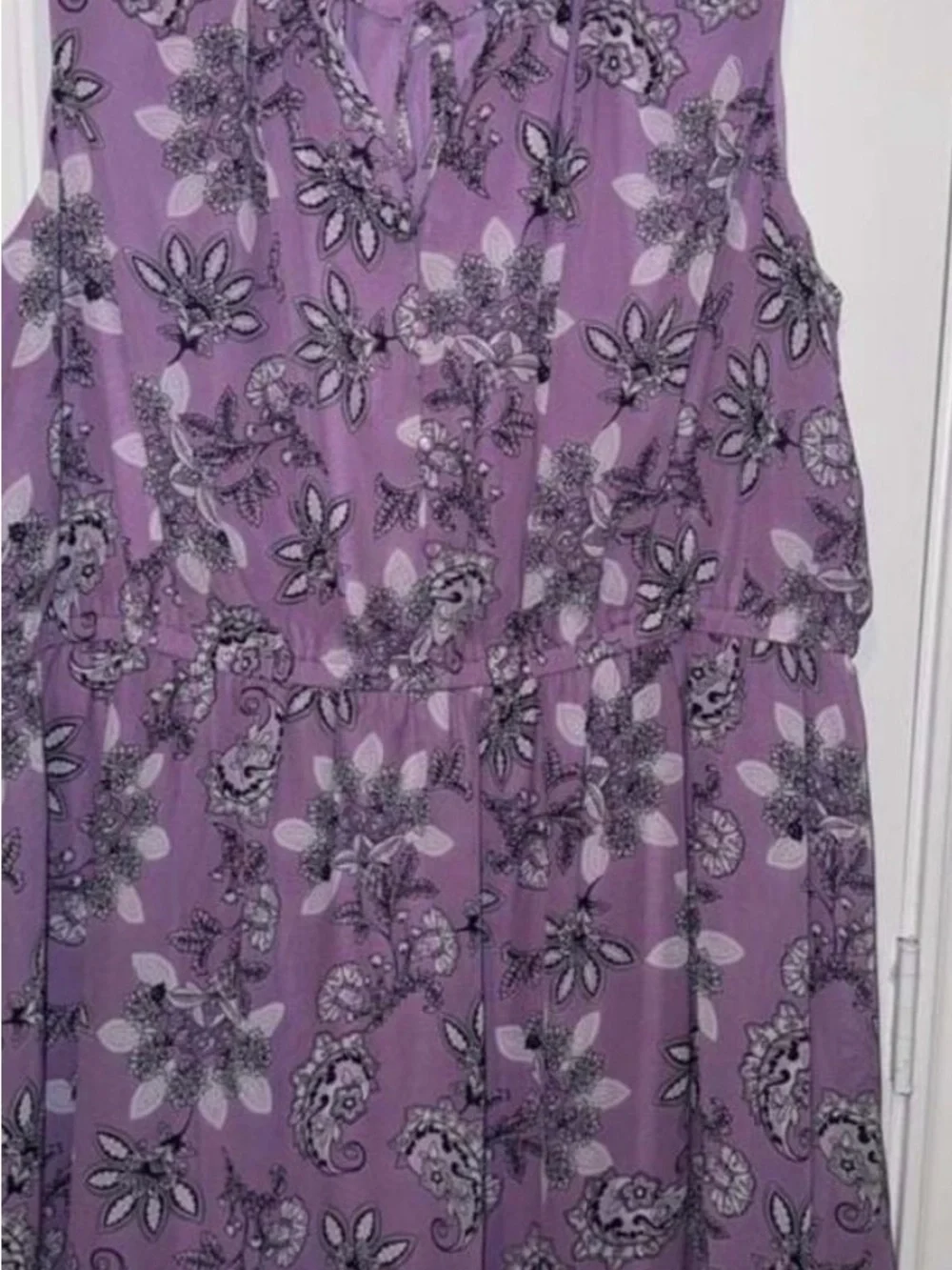 Lane Bryant Lavender Ruffled Neck Dress